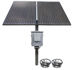 Dual Solar Panel Sub-Surface Pond Aerator For Up To 2 Acres - No Airline Pond Aerators KLM Solutions