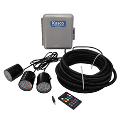 Kasco Waterglow LED Color-Changing Fountain 3 Light Kit Pond Fountains Kasco 100 ft Power Cord  