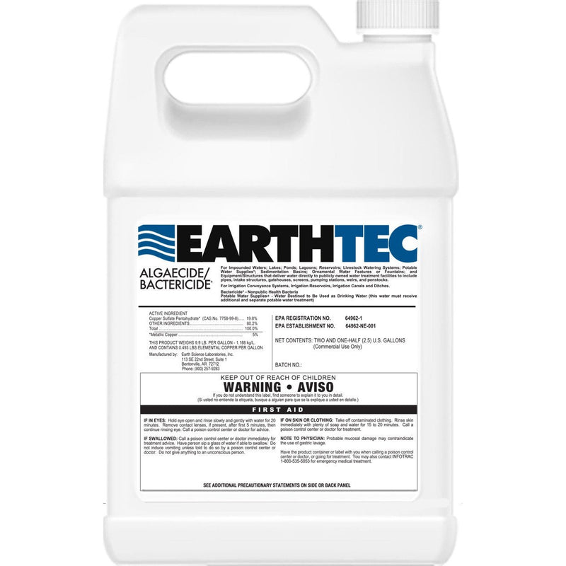 EarthTec Algaecide For Large Ponds - Case Of  4 - One Gallon Bottles Pond Treatments KLM Solutions   